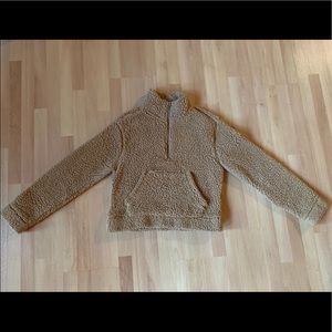 Cropped Garage Sherpa Quarter-Zip
